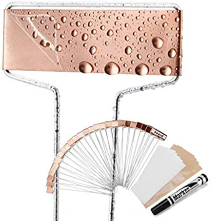 Wanapure 25PCS Copper Metal Plant Tags Plant Labels with 50Pcs Labels, Rainproof PET Film & Permanent Pen, 10 Weatherproof Banner Garden Markers, Marking Protection Seedling Signs Nursery Tags