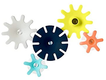 Boon B11375 COGS Building Set (5pcs), Baby Bath, Suction Gears Bathtub Toy, Kids Water Play, Suitable for Boys and Girls Aged 12 Months and Older