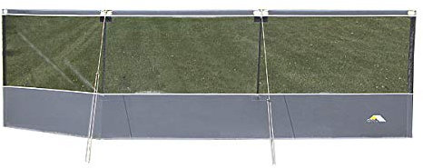 DWT Windschutz Tennis 450x130cm inkl.Gestänge Strand Sonnenschutz Trennwand Terrassen Camping Windschutz Outdoor