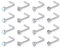 Incaton Edelstahl Nasenstecker L 1.0mm (18G) mit CZ Kugel 1.5/2/2.5/3mm Silber - Nasenpiercing Stecker für Damen & Herren