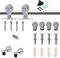 TSMST 5FT/152CM Herraje para Puerta Corredera Kit de Accesorios para Puertas Correderas Acero inoxidable