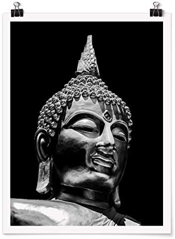 Poster Buddha Statue Gesicht Selbstklebend seidenmatt 80x60cm