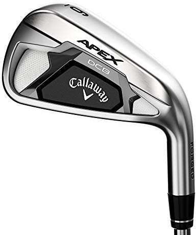 Callaway Golf 2021 Apex DCB Einzeleisen (Linkshänder, Stahl, Regular, 6 Eisen), Schwarz