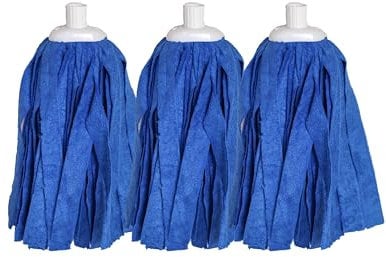PACCUNO - 3 LAVAPAVIMENTI in Microfibra 200 GR Blu Pulizia Pavimenti, Maxi MOP, MOCIO. per la Pulizia Professionale e Non Solo