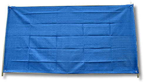 dm-folien gmbh 1 x Bauzaunnetz/Windnetz 1,80 x 3,45 m - Sichtschutznetz/Sichtblende (Blau)