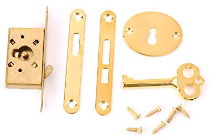 Folewr Vintage Schubladenschloss mit Schlüssel Antik Kleine Box Schrank Tür Schlösser Möbel Beschläge