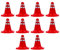 STOBOK 10 Stücke Mini Pylonen Spielzeug Kinder Leitkegel Verkehrshütchen Warnkegel Warnkegel Straßenkegel Straßensperre Spielzeug für Kinder Modellbau Fußball Sand Outdoor