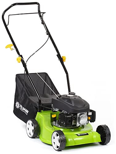 FIELDMANN Manueller Rasenmäher mit Benzin, 40 cm, Schnittbreite, 3 Positionen