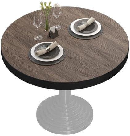 GGMMÖBEL Brasil | Tischplatte | Ø 70 cm | Light Wenge | Holzplatte | Perfekt für klappbare Couchtisch, Küchentisch, Esstisch | ABS Kante | HPL beschichtete | Restaurant, Cafe, Bar