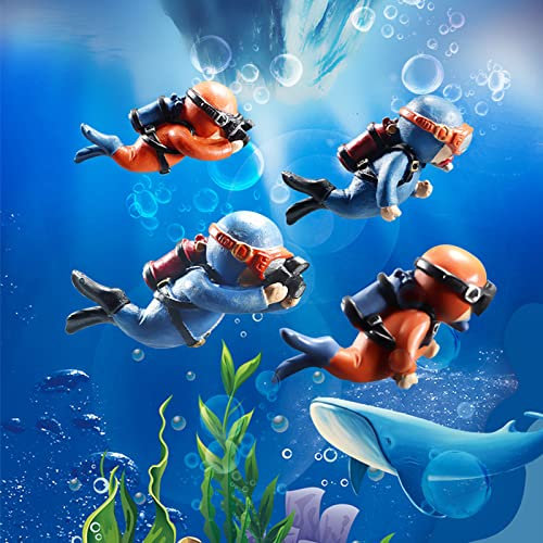 Aquarium Deko 5 Stück Aquarium Ornamente Kleine Taucher Aquarium Dekorationen für Aquarium Fischbecken