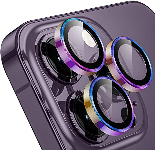 WSKEN Kameraschutz Kompatibel mit iPhone 14 Pro/iPhone 14 Pro Max Kamera Schutzglas, 9H Härte Kratzfest Blasenfrei, HD gehärtetes Metallglas Kamera Displayschutzfolie Filmzubehör