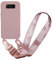 MBSLFY Handyhülle kompatibel mit Samsung Galaxy S8 Hülle mit Band, Silikon Necklace Handyhülle mit Abnehmbar Kordel Umhängen Stossfest Handy Schutzhülle für Samsung Galaxy S8, Hell Pink
