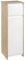 kleankin Meuble de Salle de Bain Armoire de Rangement avec 1 tiroir et 1 Placard - 32,6 x 30 x 90 cm - Aspect Bois et Blanc