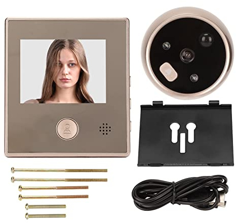 Intelligente Visuelle Türklingel, 2MP Video Türkamera, Digitaler Video Türklingel Türspion mit 3 Zoll HD 720P Bildschirm, PIR Bewegungserkennung, Menschlicher Körpersensor, 180 Tage Laufzeit