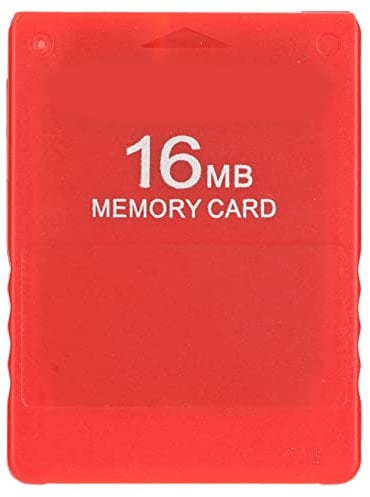 PS2 Free McBoot FMCB V1.966 Memory Card High Speed 16MB Game Memory Card for Playstation2 Standard and Slim Line Version,Plug and Play Drive Free Game Console External Data Card (Red)