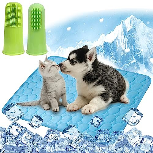 DKDDSSS 3PCS Kühlmatte Hund, Kuhlmatte für Hund und Katze, Sommer Kühlkissen wasserdichte rutschfeste, Kühl Hundedecke, für Zuhause Unterwegs oder im Auto