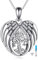 YAFEINI Lebensbaum Asche Anhänger Kette Sterling Silber Engelsflügel Urnen Andenken Halskette Memorial Kremation Schmuck für Männer Frauen Hund Katze