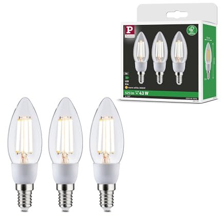 Paulmann 29133 Eco-Line Filament 230V LED Kerze E14 3x525lm 3x2,5W 3000K Klar Leuchtmittel