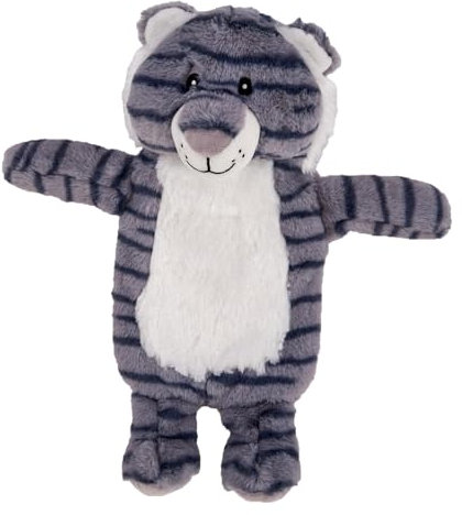K Collection 3D Novelty Hot Water Bottle with Removable Cover - Tiger Design - Soft Plush Cover - Premium Natural Rubber