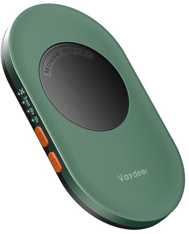 Vaydeer Ultra Slim Mouse Mover, Air 3 Mouse Jiggler mit einstellbarem Intervall-Timer, nicht erkennbar & geräuschlos, simuliert realistische Bewegung, treiberfreier Shaker für den PC aktiv