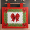 PETTI Artigiani Italiani - Copriforno Natalizio, Copriforno Cucina Natalizio, Copri Forno 40x50 cm, Copriforno Fiocco Rosso, 100% Made in Itay
