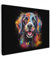 MuchoWow© Impressions sur Toile 80x60 cm Deco Tableau Murale Decoration Salon Peinture Tableaux Chambre Toiles Maison Graffiti - Chien - Noir - Couleurs - Banksy