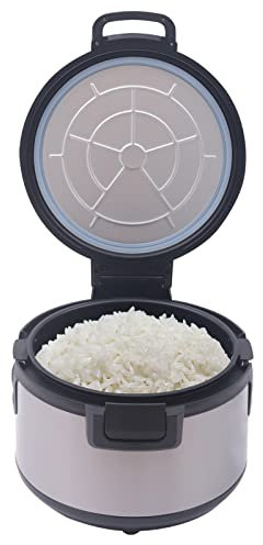 Reiskocher, 19L Reiswärmer mit konstanter Temperatur & Antihaft-Innentopf, Koch- und Warmhaltefunktion, für Restaurants, Bügeleisen, Imbissbuden, 100W, 220V/50HZ, 55 * 55 * 32cm, Schwarz