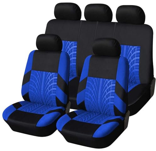 VALCLA Auto Sitzbezüge für VW Taigo/Taigo R-Line SUV Crossover, 5 Sitzer rutschfest Atmungsaktiv Waschbarer Stoff Autositzbezüge Komplettset, Auto Innenraum Zubehör,C Blue