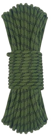 NewDoar Cuerda de Escalada estática Cuerda para Accesorios de 6 mm, para árboles arboristas, montañismo, Cuerda para veleros, líneas de Muelle, Arrastre de Arrastre-Ejercito verde/6M