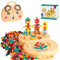 YNNHUDEEP Montessori Spielzeug-Montessori Spiel Magic Toolbox, Neue kreative Toolbox 2024, Mosaik Puzzle Spiel, Montessori Spielzeug beginnt im Alter von 3,Gelb