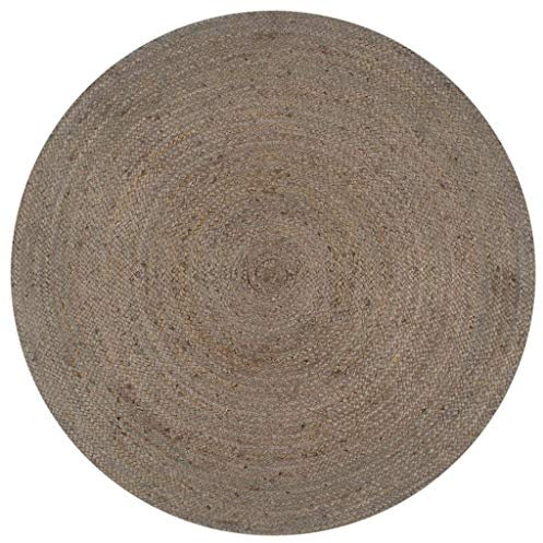 Willood Teppich Handgefertigt Jute Rund 150 cm Grau