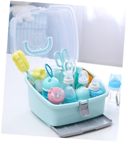 WATIIFUFU Contenant de Bouteille de Lait Support de séchage de biberon Organisateur de Vaisselle pour bébé Contenant pour biberon biberons étui à biberon Cas de Bouteille de Lait Green
