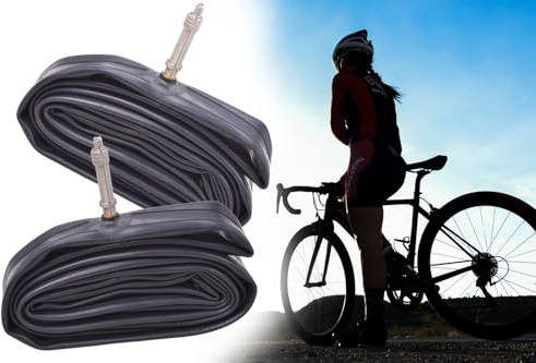 BISOMO 2X Fahrradschlauch Premium, 27,5/28 / 29 Zoll, 47-584 bis 60-622, extrem reißfest, hermetisch dicht mit Dunlop Fahrrad-Ventil 45mm