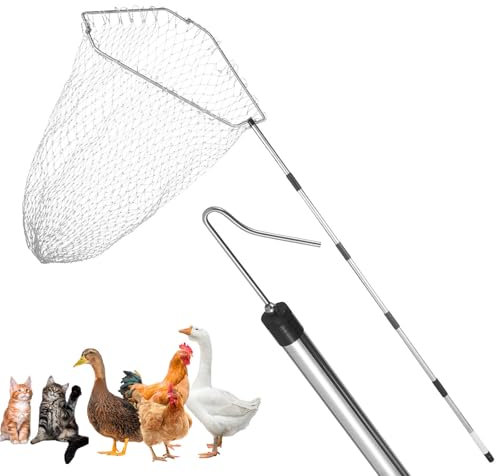 TOXYMHO Hühnerfänger-Netz-Set, 39 x 59 cm, verstellbar, für Hühner, Enten, Vögel