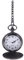 DEARMAMY Reloj De Bolsillo Vintage Inoxidable Esfera Blanca y Árabes Cadena Extraíble Diseño Clásico para Hombres