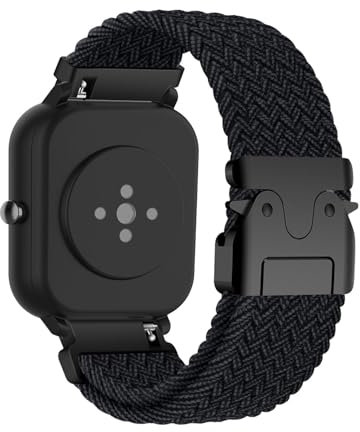 Geflochten Armband Kompatibel mit YAMAY 022/AGPTEK LW11 Sport Elastisches Nylon Ersatzarmband mit Verstellbarer Metall Verschluss Armbänder für YAMAY 022/AGPTEK LW11 Uhrenarmband für Damen Herren (12)