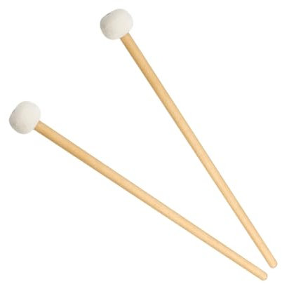Weduspaty Mazos mazos palitos de mazos de Fieltro Suave para Accesorios de Instrumentos Musicales Timpani 2pcs, mazos de batería