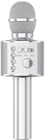 DRSYXCS Bambini Karaoke Microfono 3-in-1 Portatile Handheld Bluetooth Microfono Altoparlante Registratore con Voice Changer Singing Giocattoli per Ragazzi Ragazze Adulti Regalo di Compleanno di Natale