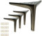 HOJLKLD 4pcs 6 Inch Antique Brass Brushed Gold Triangle Furniture Legs for Sofa, Cabinet, Couch, Night Stand, Ottoman, Bed, Table with 16pcs Screws, DIY Replacement Galvanized Iron Metal Legs (Bronze)