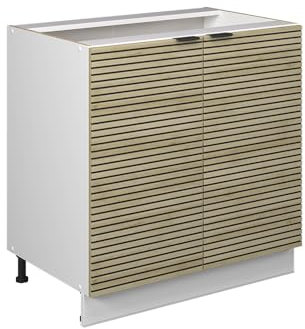Vicco Meuble Bas sous-évier Fame-Line, Panneau en chêne, 80cm avec étagère, sans Plan de Travail
