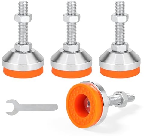 EXLECO 4pcs Piedini di Livellamento M12x50mm Ø50mm, Regolabile Sotto Carico