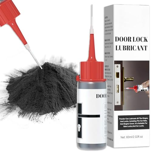 60ml Lock Cylinder Lubricant,Dry Lube Graphite Lubricant,Graphite Powder Lubricants,Treadmill Spray Grease, Powder For Locks, Padlocks, And More, Extends Lock Life, Prevents Rust And Corrosion