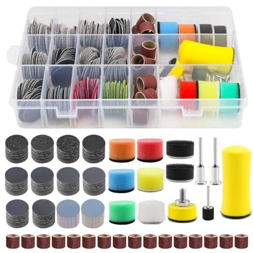 Gurtt Packung mit 268 Schleifscheiben, 25 mm Scheibendurchmesser, Polierpapier für Polieraufsätze, Trocken- und Nassschleifen, Körnung 60-10000, Nass- und Trockenschleifscheiben