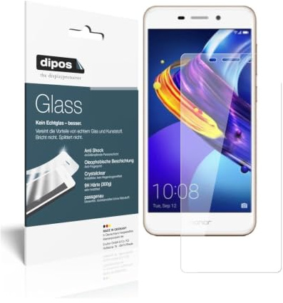 dipos 2x 9H Clear Screen Protector for Huawei Honor 6C Pro | Won't Break or Shatter, No Real Glass, HD Clear, Anti-Shock, Anti-Scratch, Bubble-Free, Case-Friendly, Easy Installation