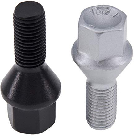 Radschrauben M12x1,5 Kegelbund 60 Grad, 48 mm, 10 Stück, Silber