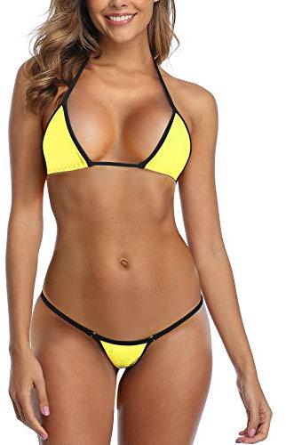 SHERRYLO Mini Micro Bikini Triangle Top Maillots De Bain Femme Deux Pièces Lanière Thong Swimwear