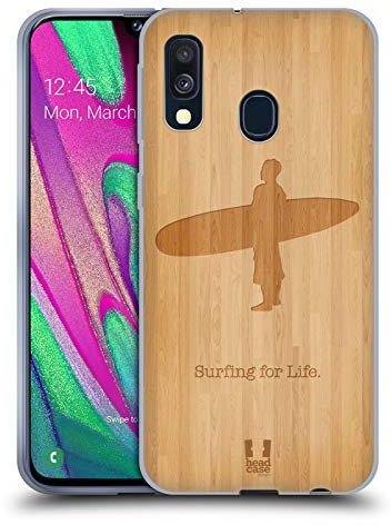 Head Case Designs Surf en Bois Sports Extrêmes - Collection 2 Coque en Gel Doux Compatible avec Samsung Galaxy A40 (2019)