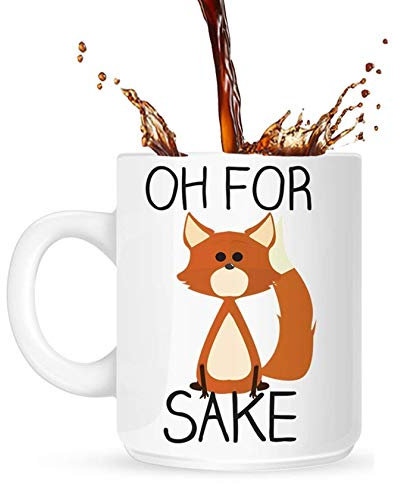 OKSANO Mug for Women Coffee Mug, Fox Coffee Mug Novelty Mug Cute Novelty Cup Funny White Mug, Coffee Ceramic Mug, Lovers Coffee Mug Fox Mug Christmas Valentine's Day Gifts