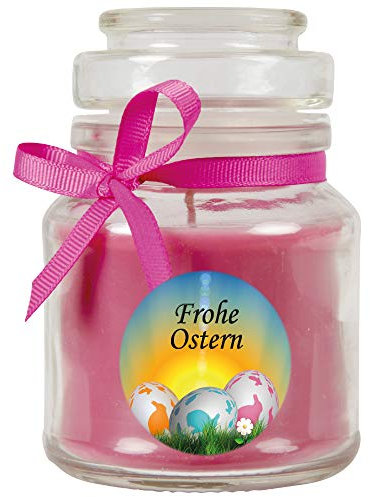 HS Candle Duftkerze als Ostergeschenk (Lavendel-Duft), Design: Ostereier - Kerze als Osterdeko - 120g. Wachs mit ca. 30 Stunden Brenndauer