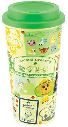 Paladone PP7723NN Animal Crossing Travel Mug Officially Licensed Merchandise, Plastic, Multicolourm, 350 milliliters